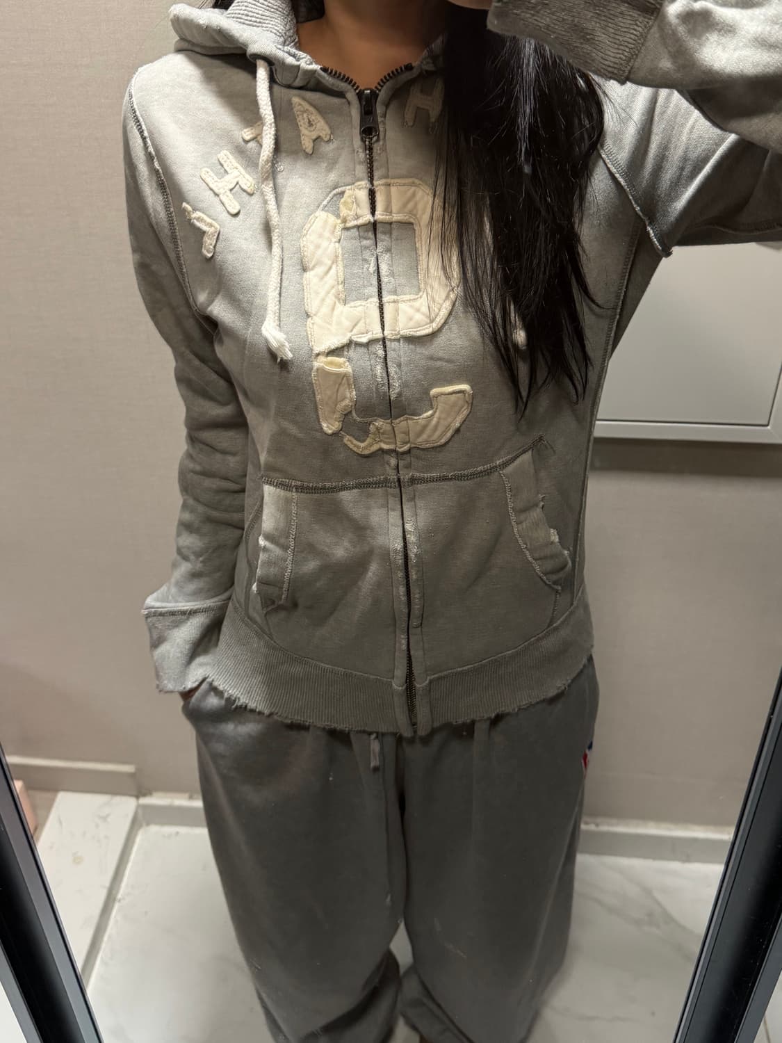 아베크롬비 그레이 후드집업 s 상품이미지1