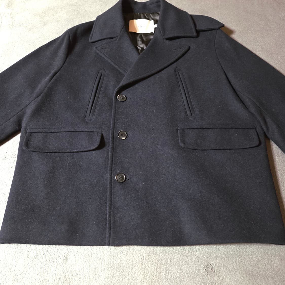 키뮤어 여성 오버 피코트 M 네이비 상품이미지4