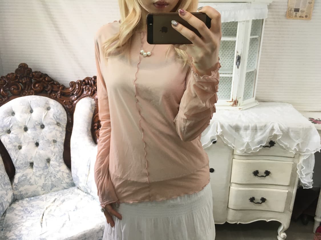 Set)잔꽃 하구미 원피스+홀터 레이스 나시+코랄블라우스 +레이스머플러 상품이미지6