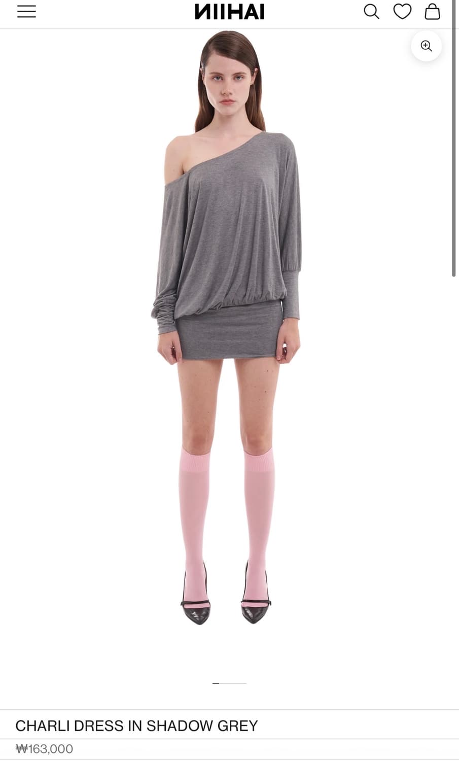 Niihai 니하이 찰리드레스 charli dress gray 상품이미지1
