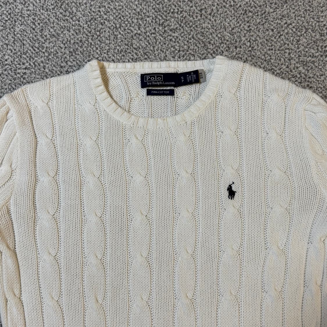 폴로 랄프로렌 코튼 크루넥 니트 S 상품이미지3