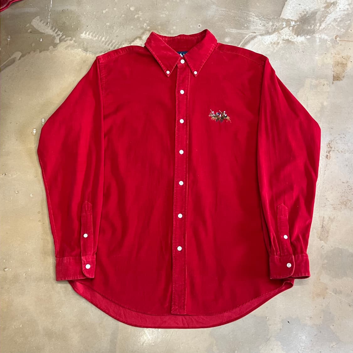 XL 폴로랄프로렌 기마로고 코듀로이 레드 셔츠  상품이미지2