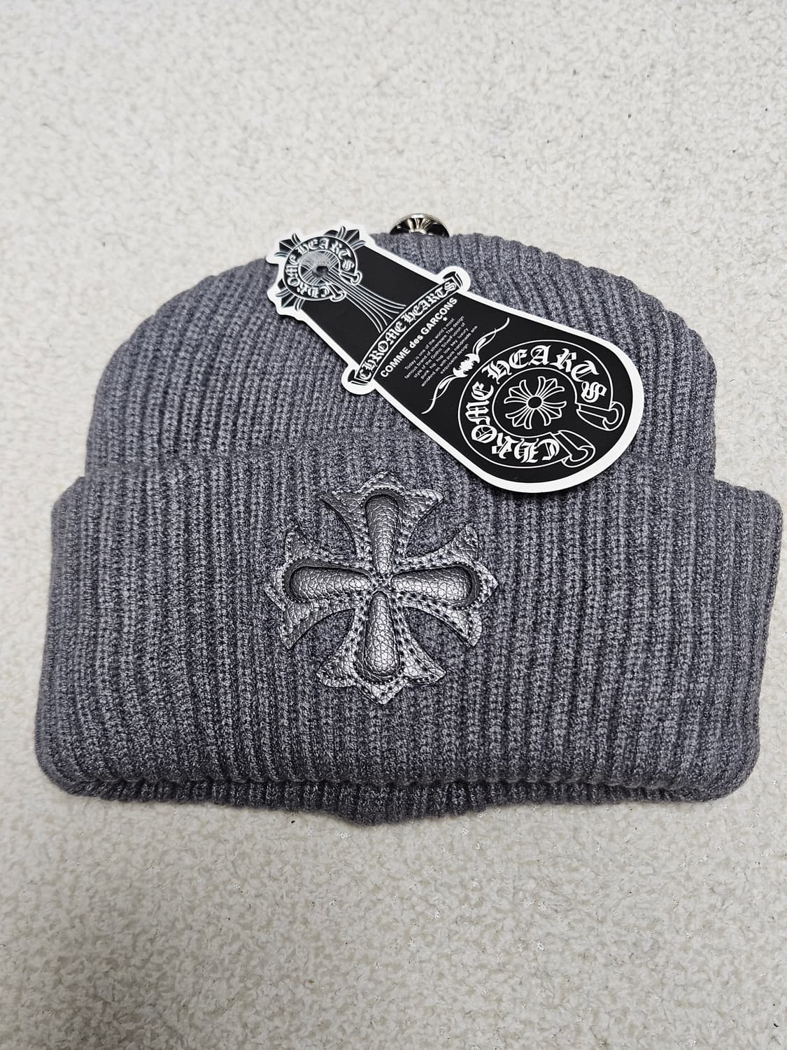 크롬하츠 꼼데 콜라보 비니모자 그레이 상품이미지1