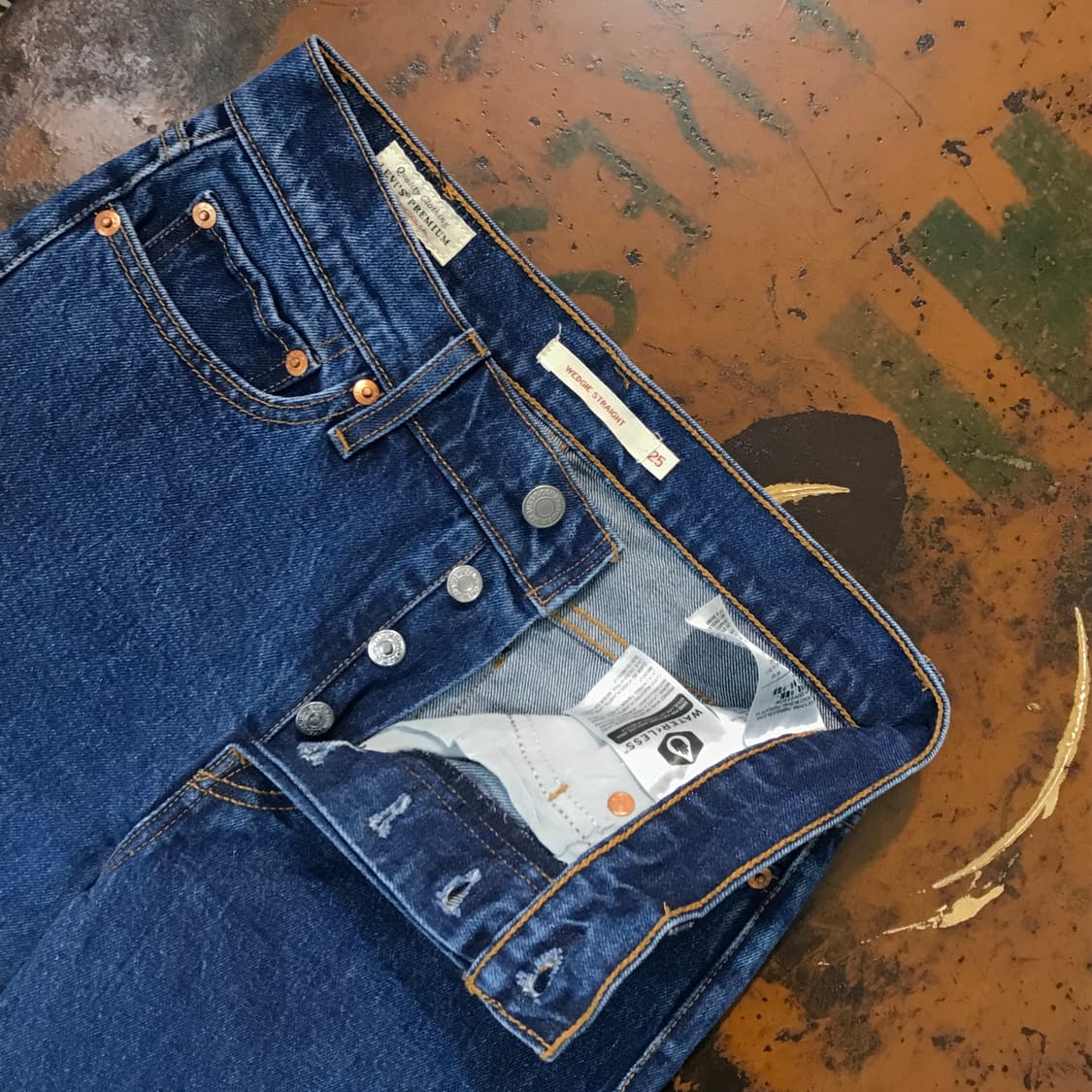 리바이스 502 중청 컷오프 데님 팬츠 허리 26 사이즈 상품이미지5