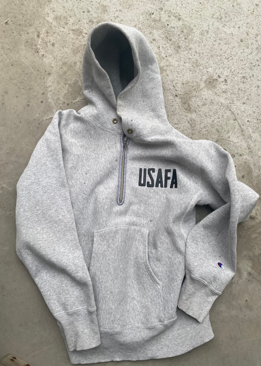 챔피온 블루텍 USAFA 리버스웨이브 하프집업 스웻 후디 상품이미지1