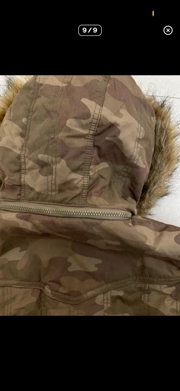 카모 퍼 숏 아우터 패딩 갸루 y2k 상품이미지9