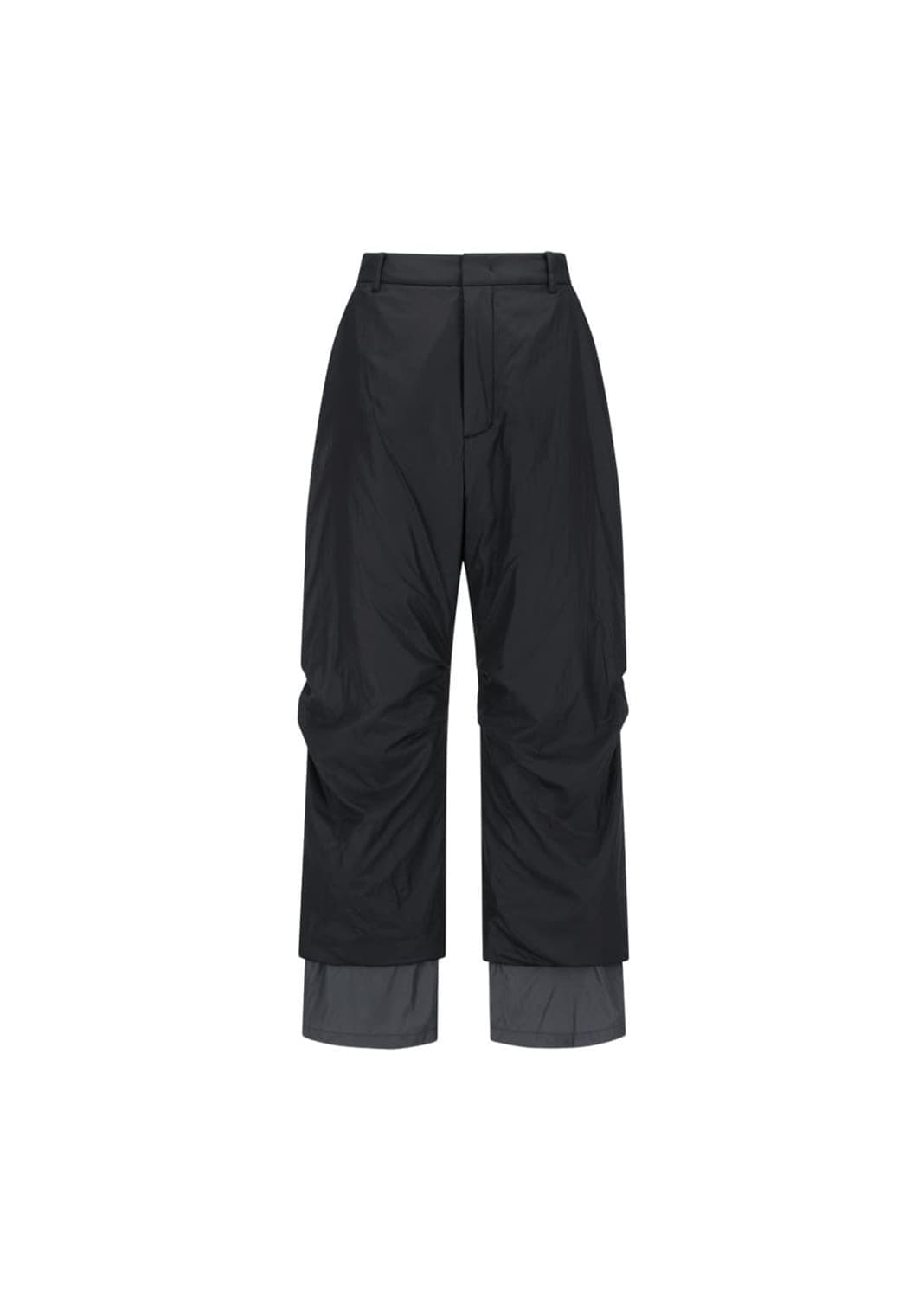 아모멘토 나일론 패디드 스트레이트 팬츠 블랙 m 상품이미지2