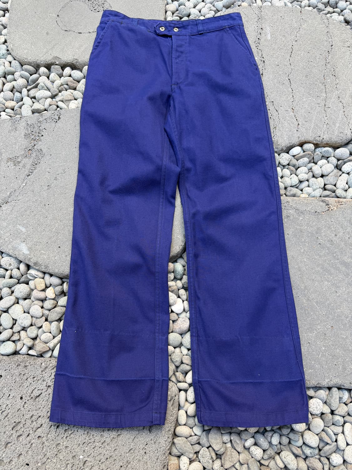 1970s Au Molinel INK BLUE NAVY 프렌치워크팬츠 상품이미지1