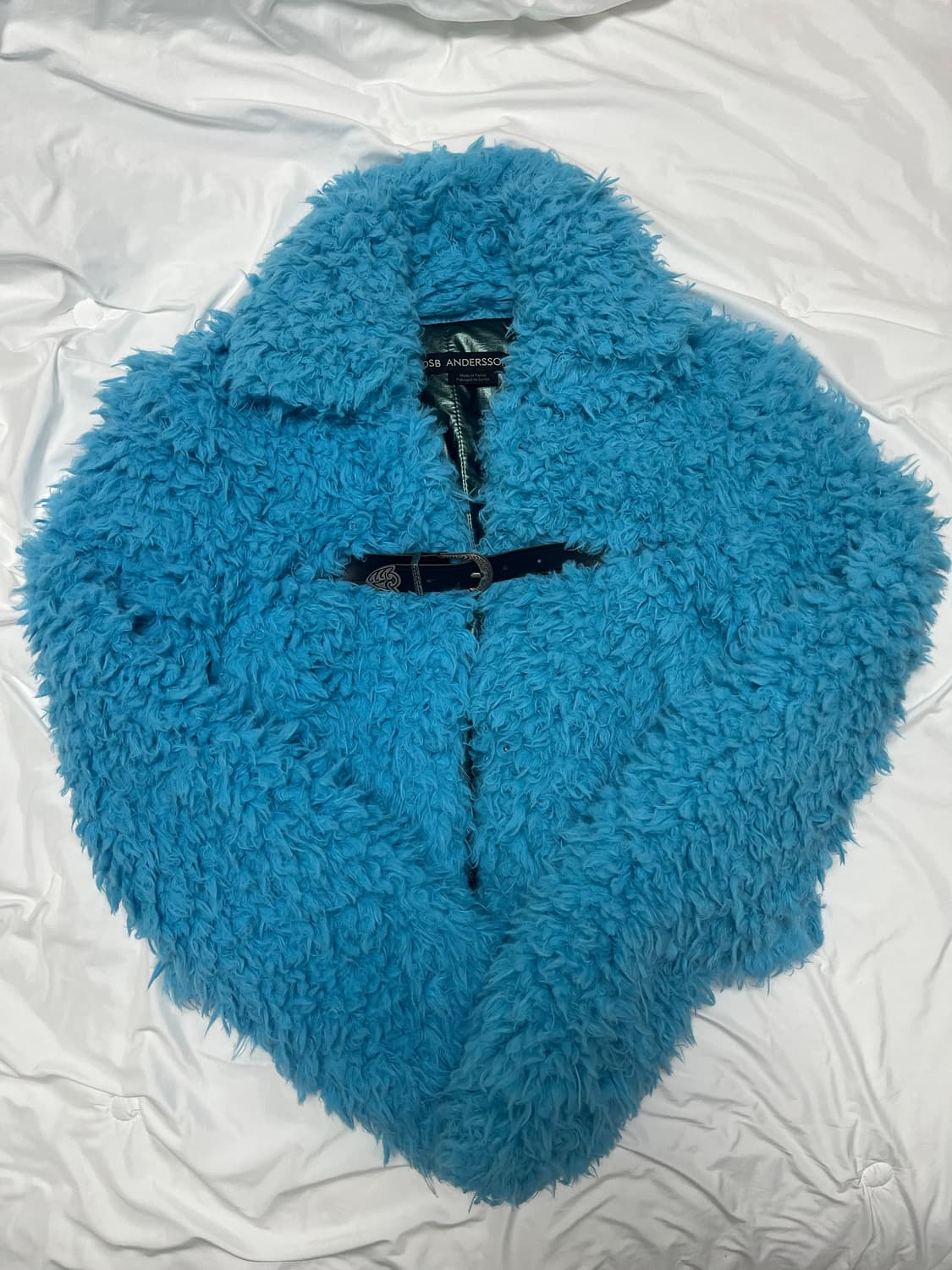 [앤더슨벨] 골디 퍼 가디건 블루 상품이미지2