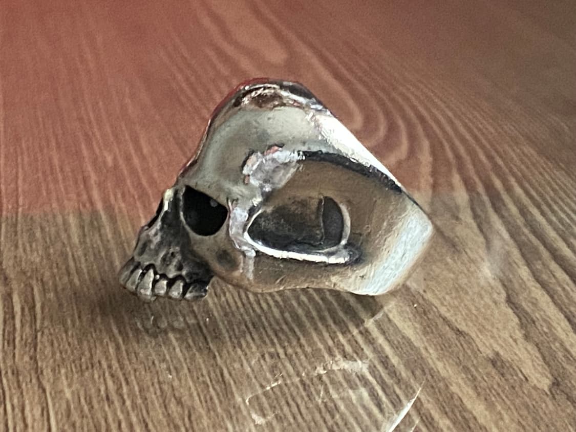 크레이지 피그(Crazy Pig) 이블 스컬 링, 키스 링 실버 은 반지 상품이미지5