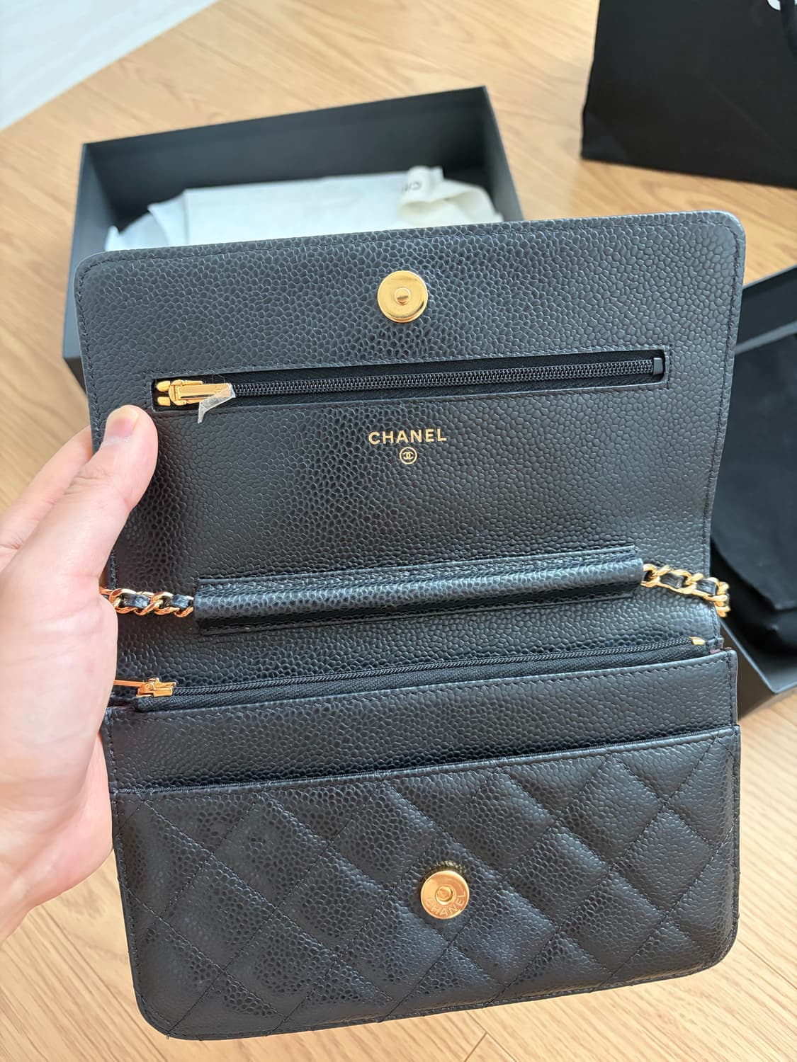 샤넬 woc 캐비어 금장 상품이미지6
