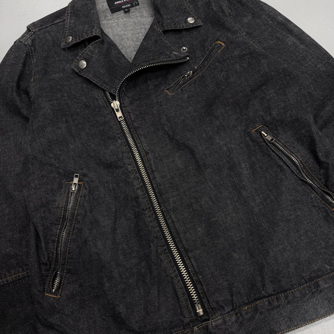 정글스톰 제팬 사선 라이더 바이커 자켓 상품이미지4