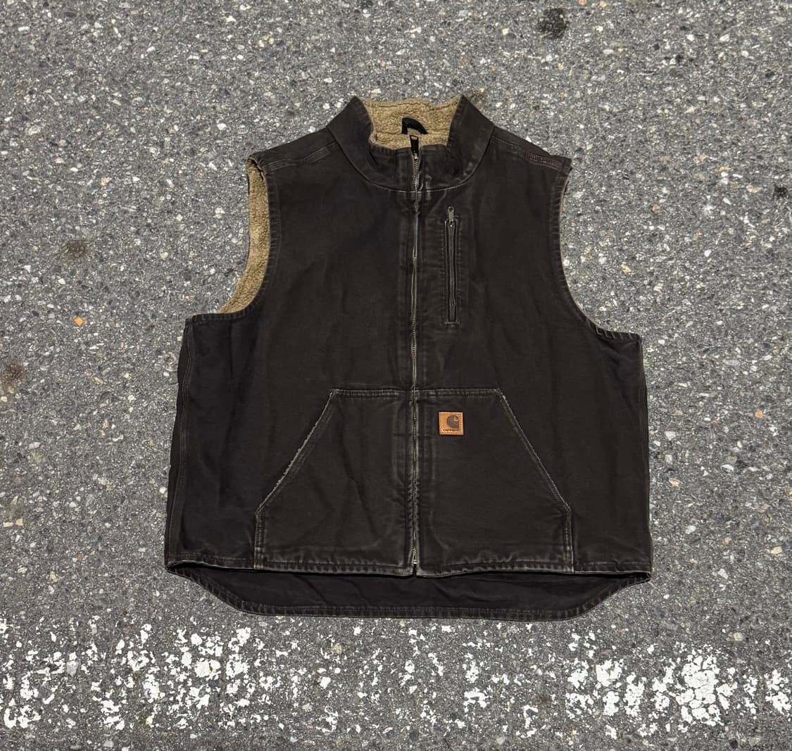 빈티지 칼하트 쉐르파 브라운 베스트 "XL" (432) 상품이미지1