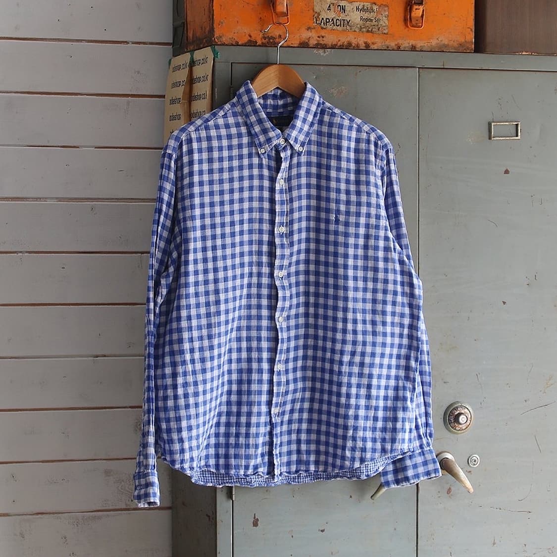 (착용컷) 폴로 랄프로렌 체크 셔츠 (남성용 XL) 상품이미지3