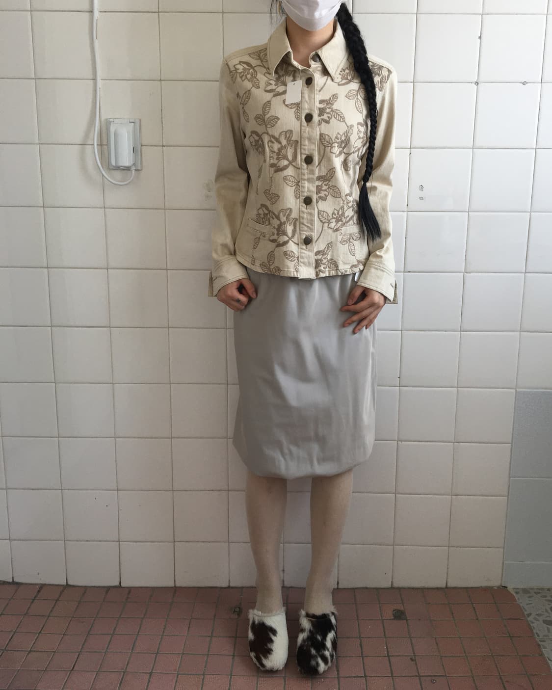 Flower pattern needle work point jacket 상품이미지6