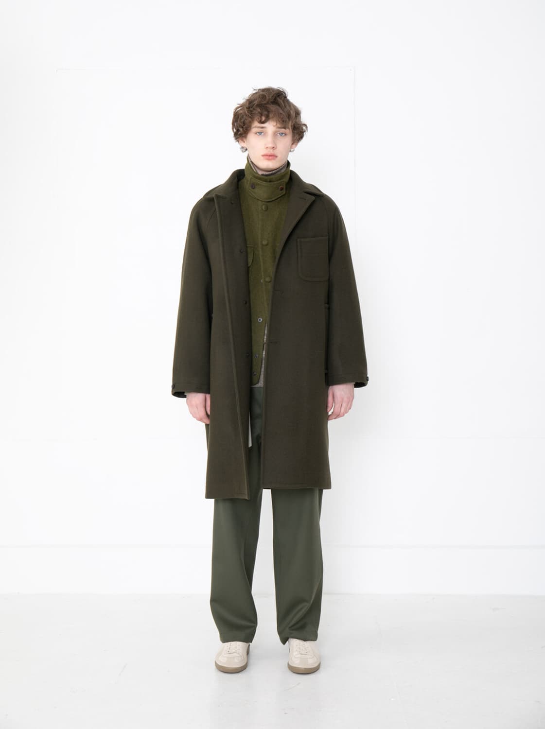 도큐먼트 울멜톤 카키 코트 XL 새상품 상품이미지1