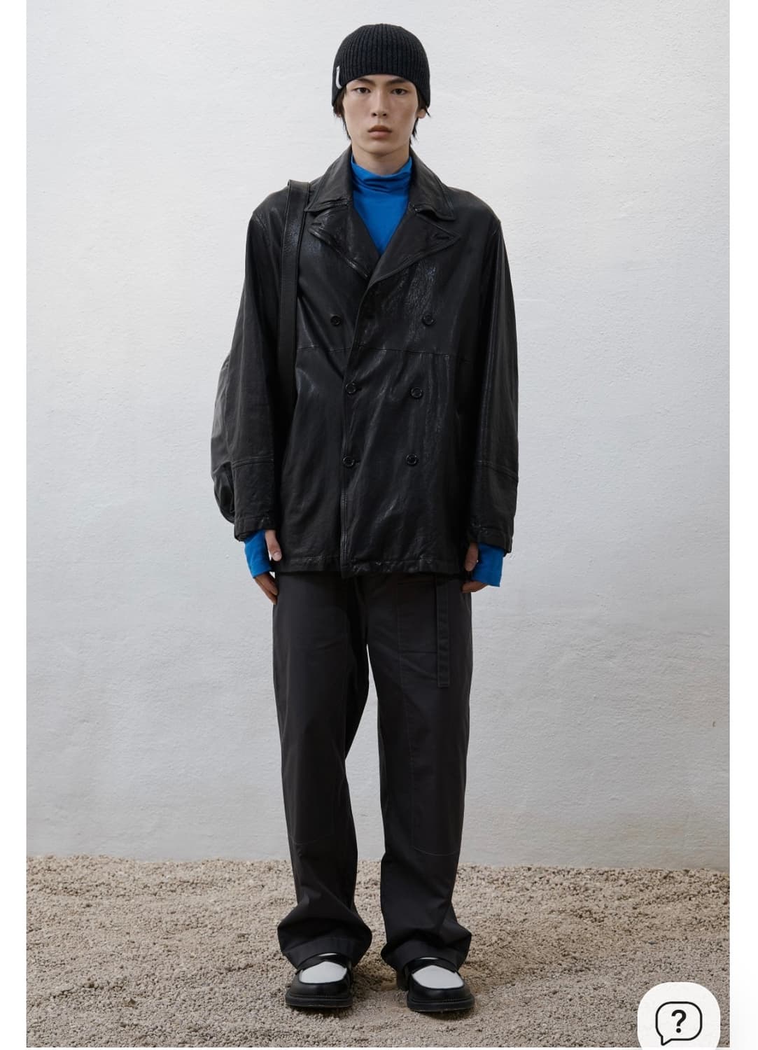 유스 워시드 레더 피코트 S 상품이미지1