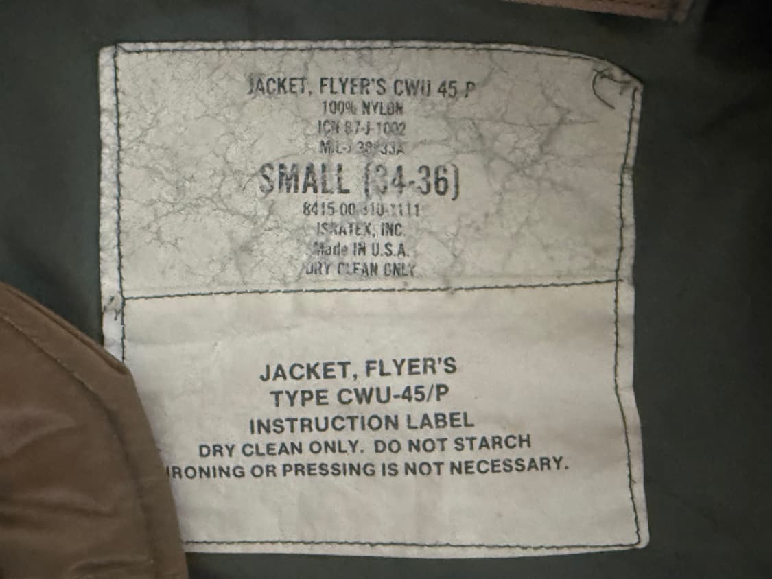 USA CWU-45p Flight Jacket 상품이미지6