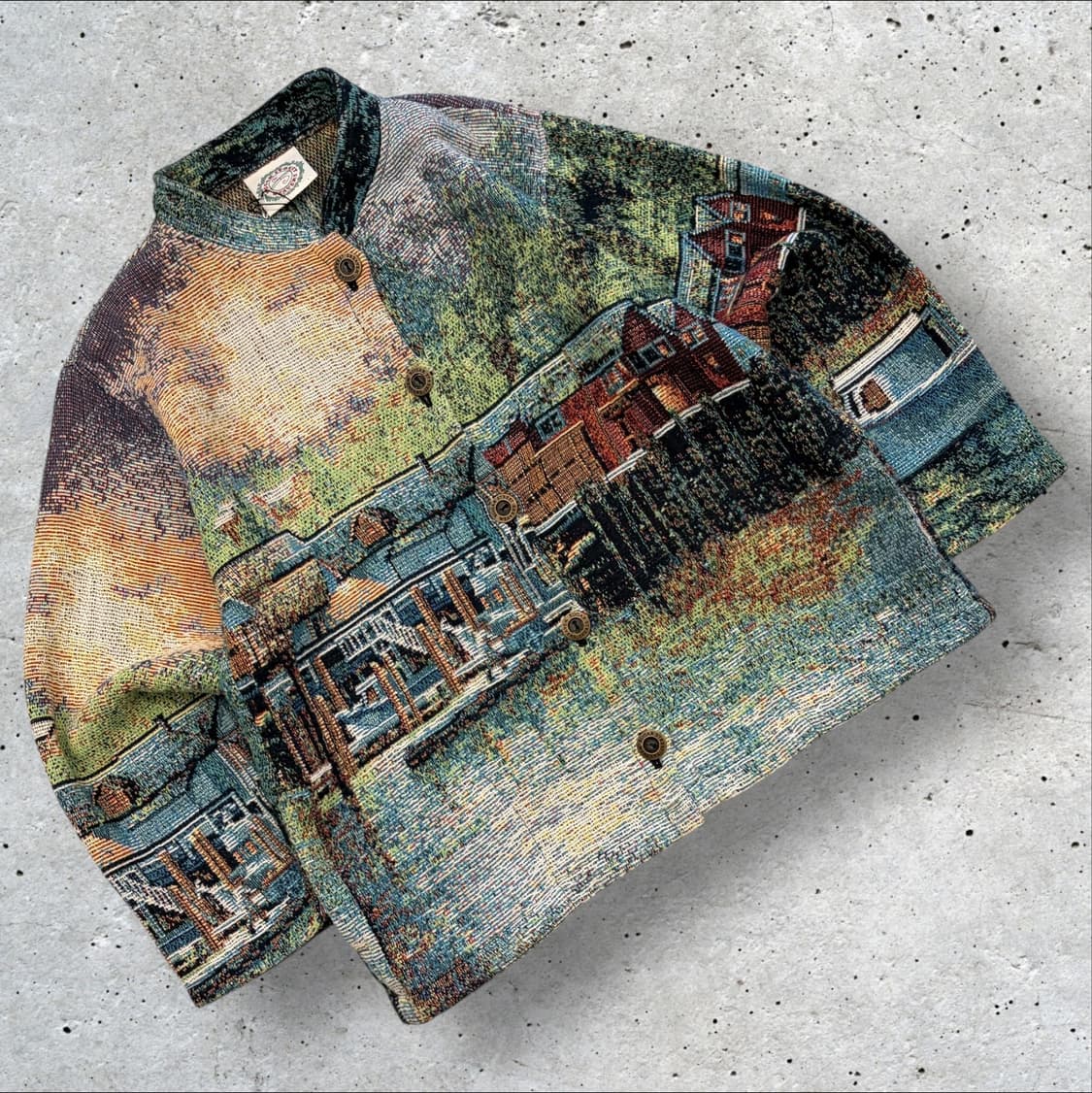 [M] 8-90s SUGERSTREET 빈티지 태피스트리 자켓 C723 상품이미지1