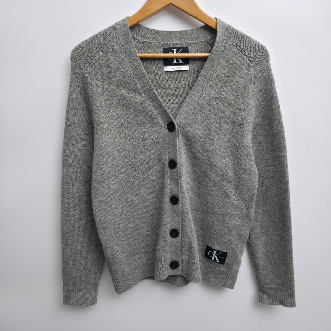 [S] CK 캘빈클라인 울 가디건 그레이 상품이미지1