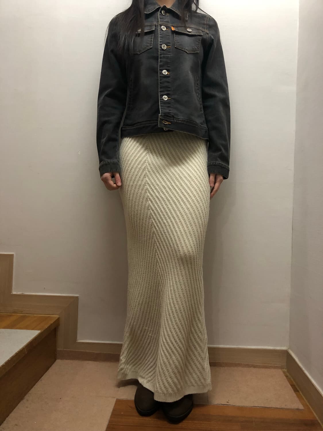 빈티지 블랙 워싱 데님 자켓 상품이미지6