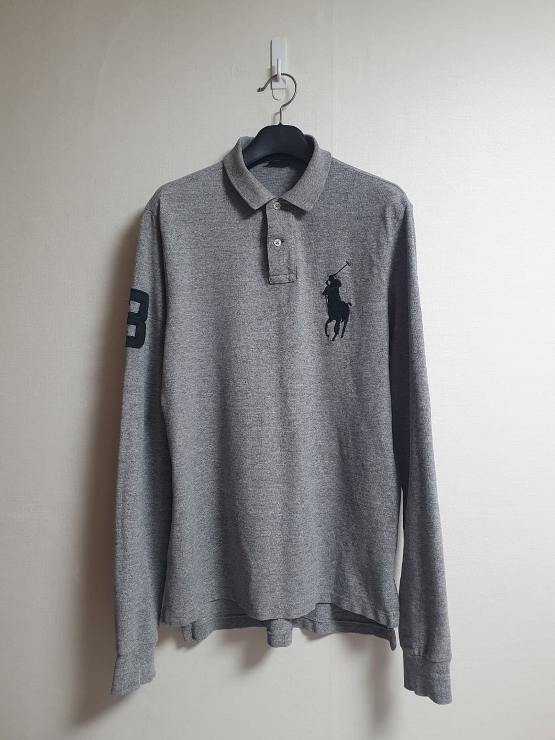 폴로랄프로렌 빅포니 긴팔 카라티 그레이 블랙 포니 M 상품이미지1