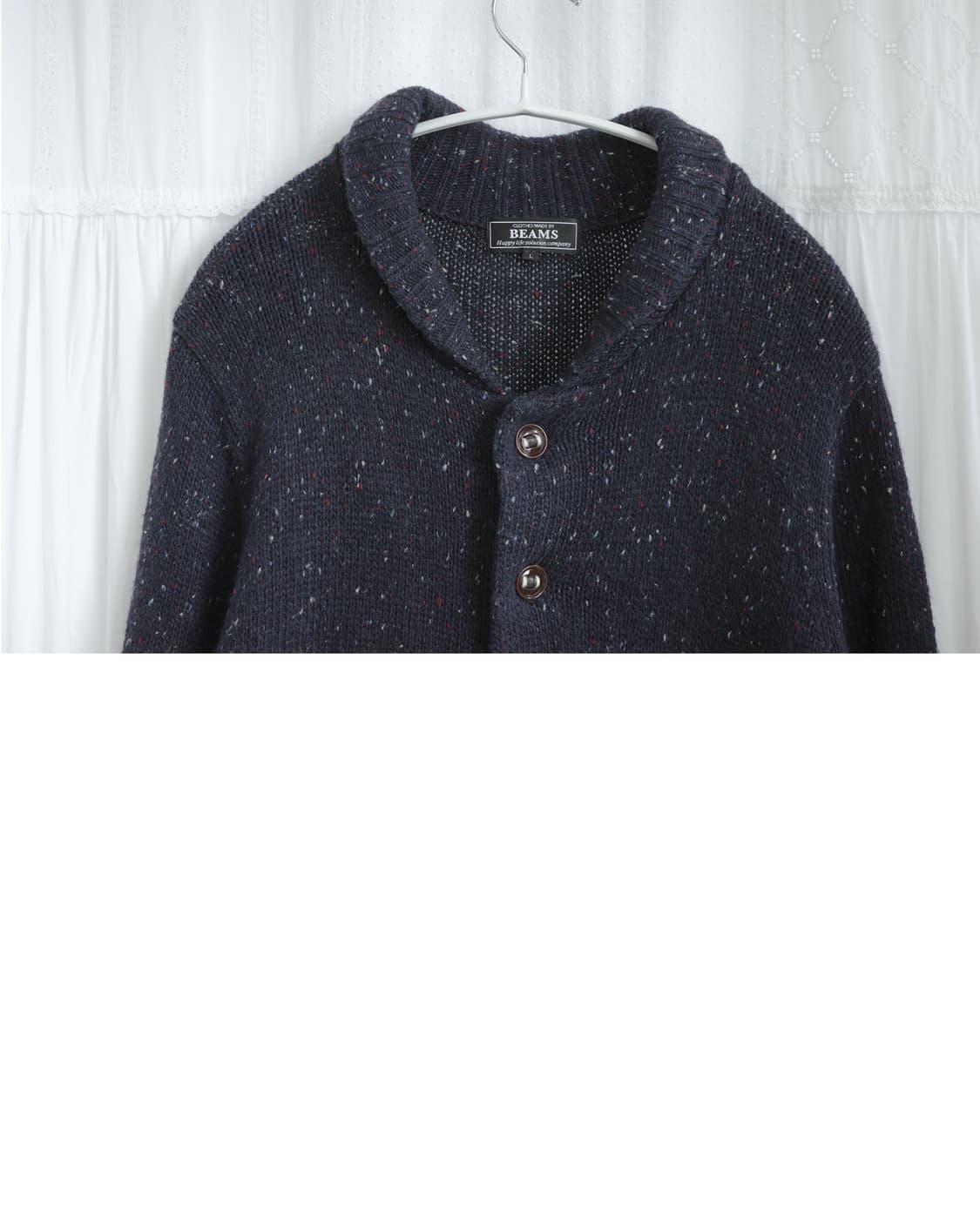 Beams navy cardigan 상품이미지6