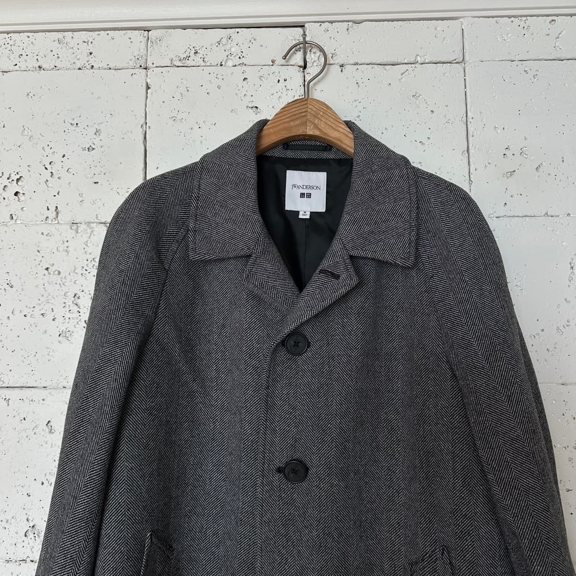 M 유니클로 JW앤더슨 헤링본 코트 상품이미지2