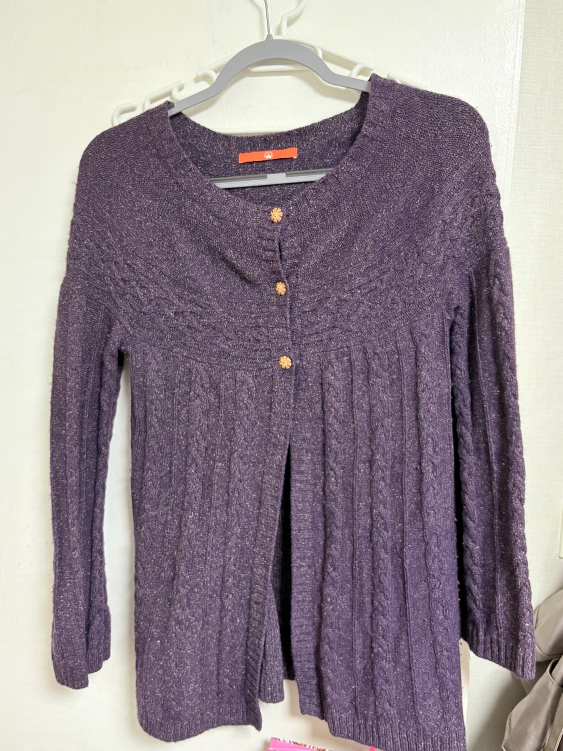 스즈코 빈티지 보라색 모리걸 가디건 상품이미지1