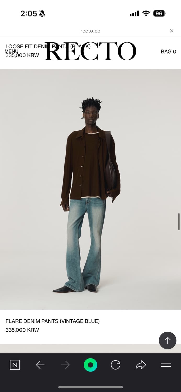 렉토 플레어 데님 m 새상품 25fw 상품이미지1