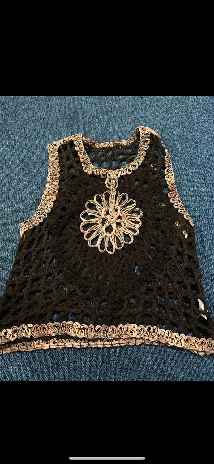 그물망 슬리브리스 니트 Sleeveless Knit 상품이미지1