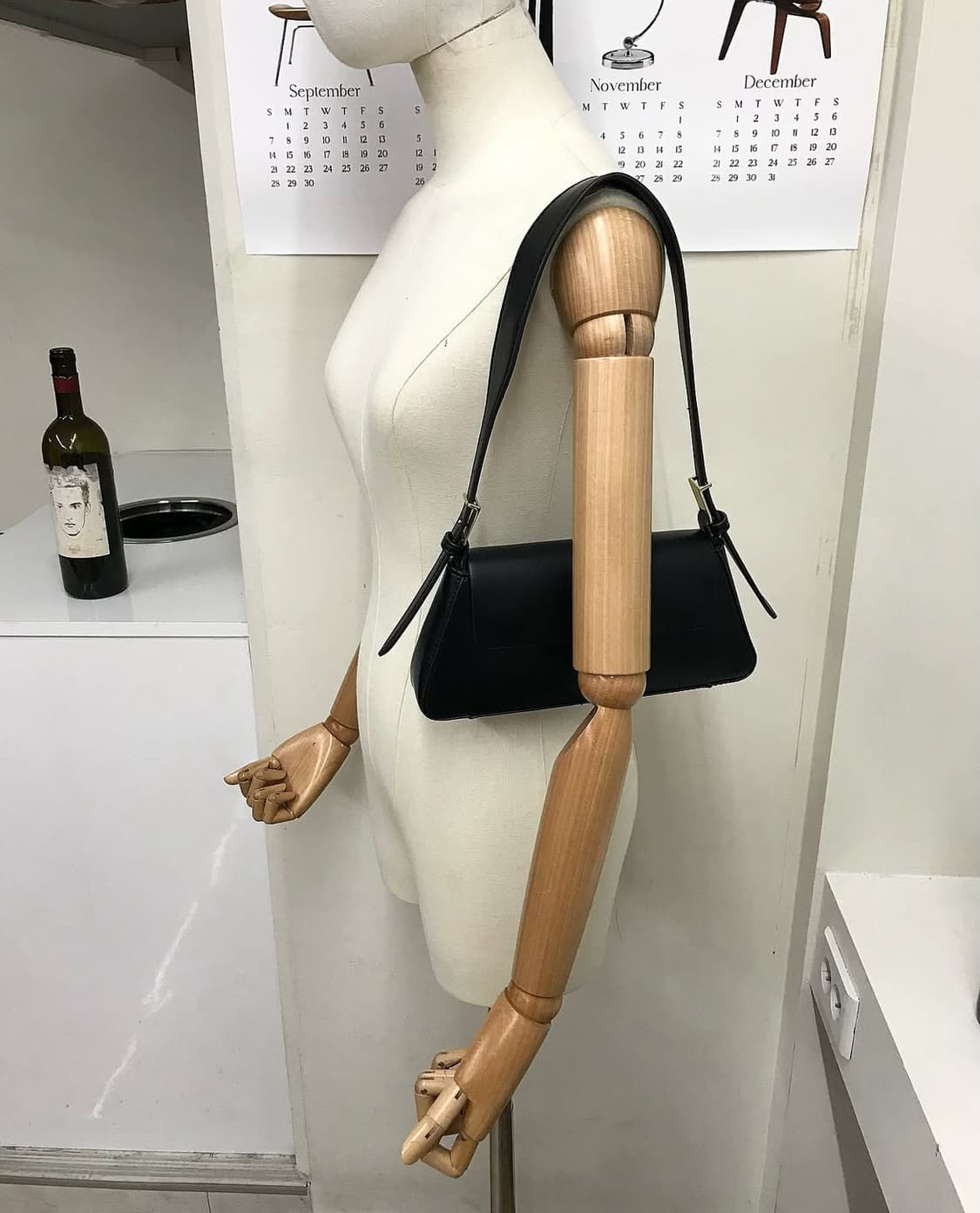 자라 레더 블랙 숄더백 가방 상품이미지10