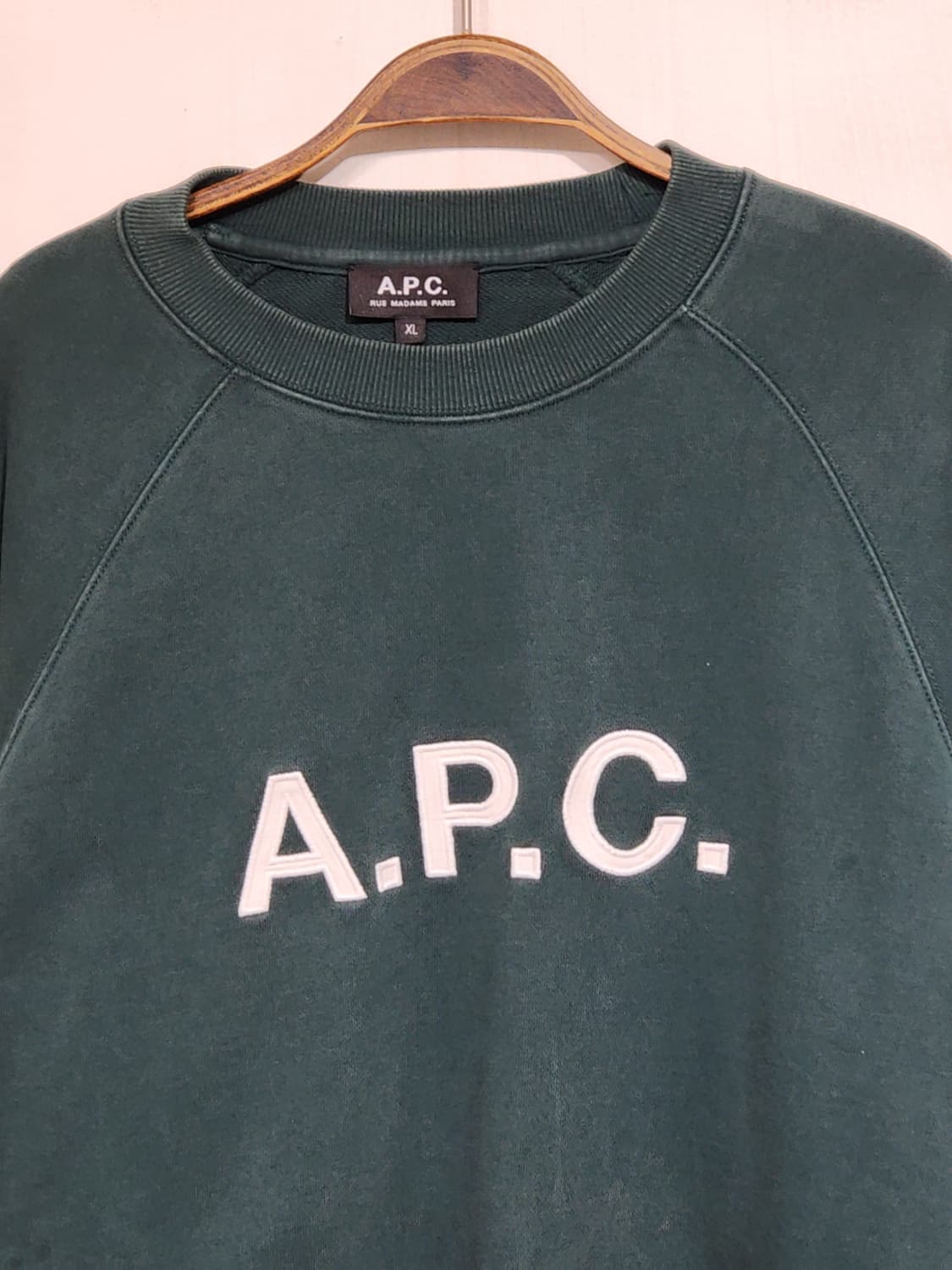 (XL) 아페세 빅로고 맨투맨 APC 스웨트 티셔츠 매장판  상품이미지2