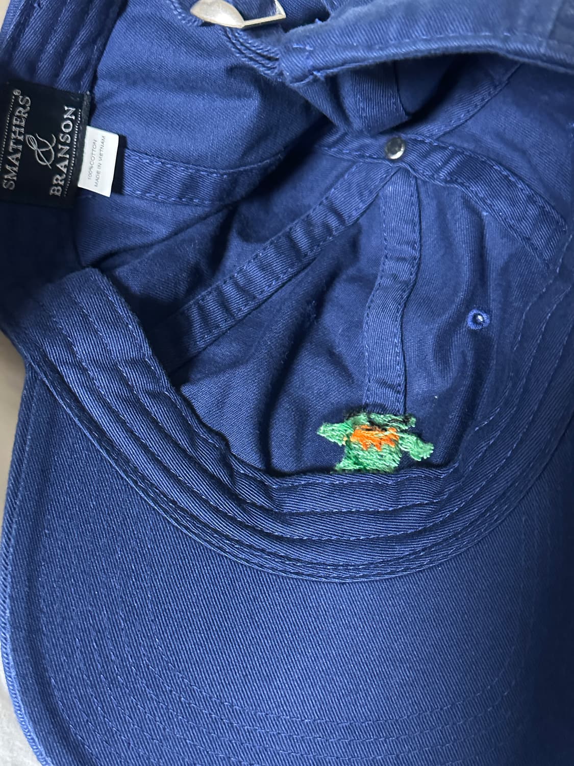 스매더스앤브랜슨 댄싱베어 니들포인트 모자 네이비 상품이미지4