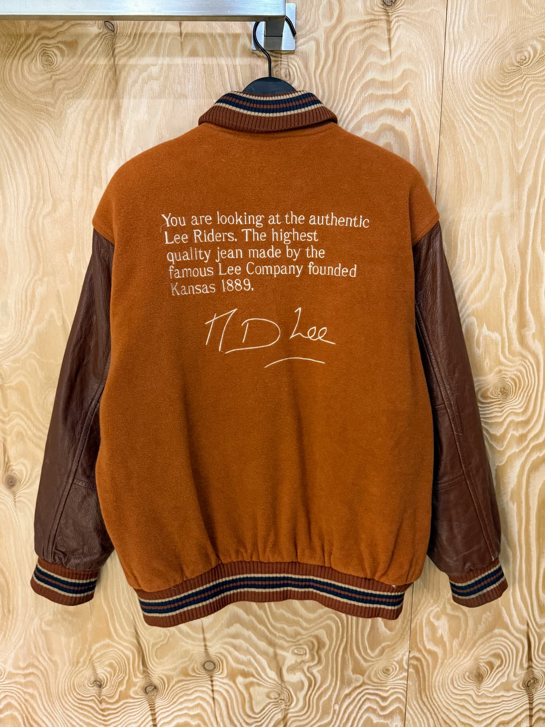 리 90’s 울 레더 바시티 자켓 상품이미지5