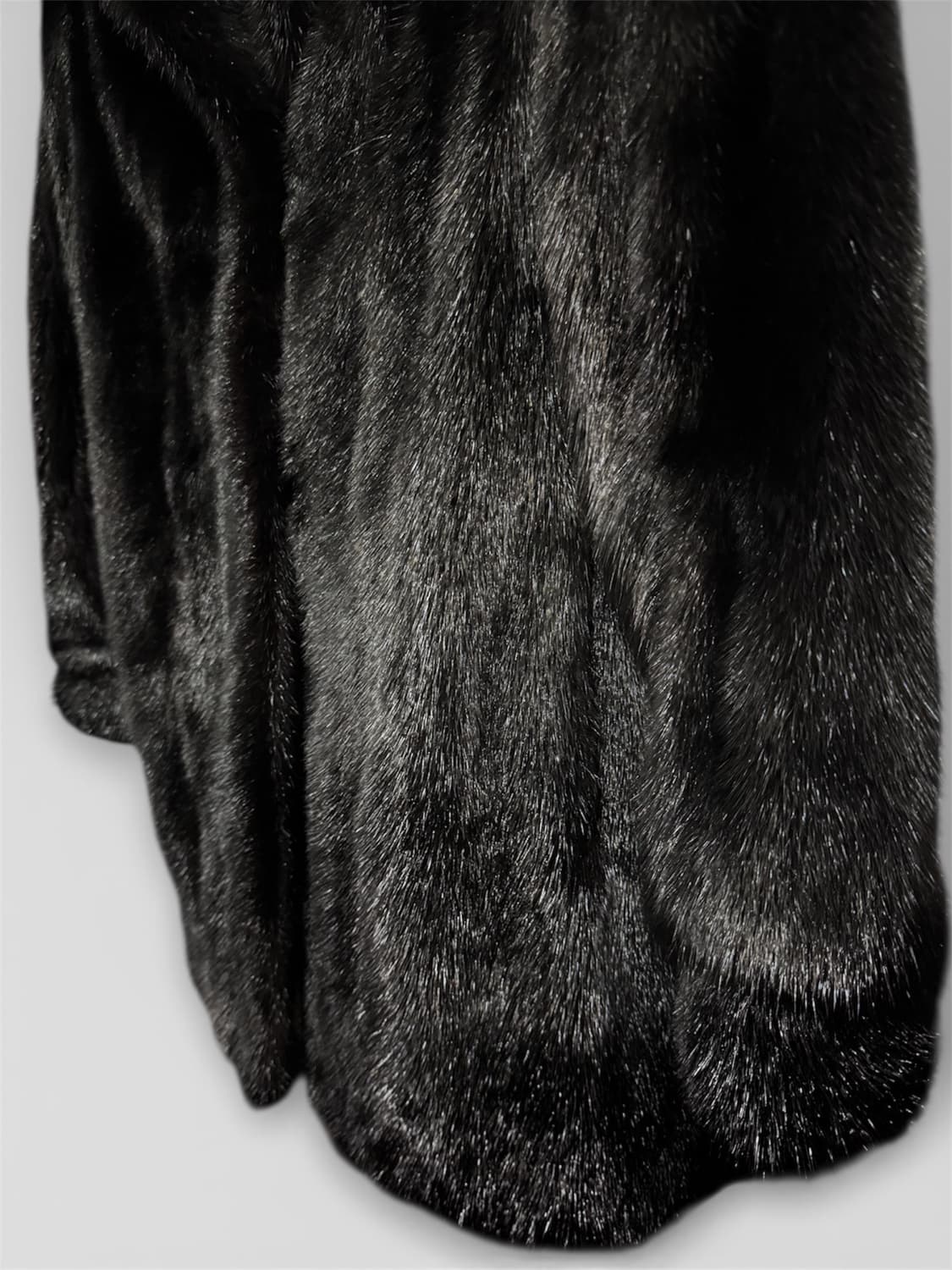 사가밍크 블랙 하프 밍크 코트 (드라이완료) 상품이미지3