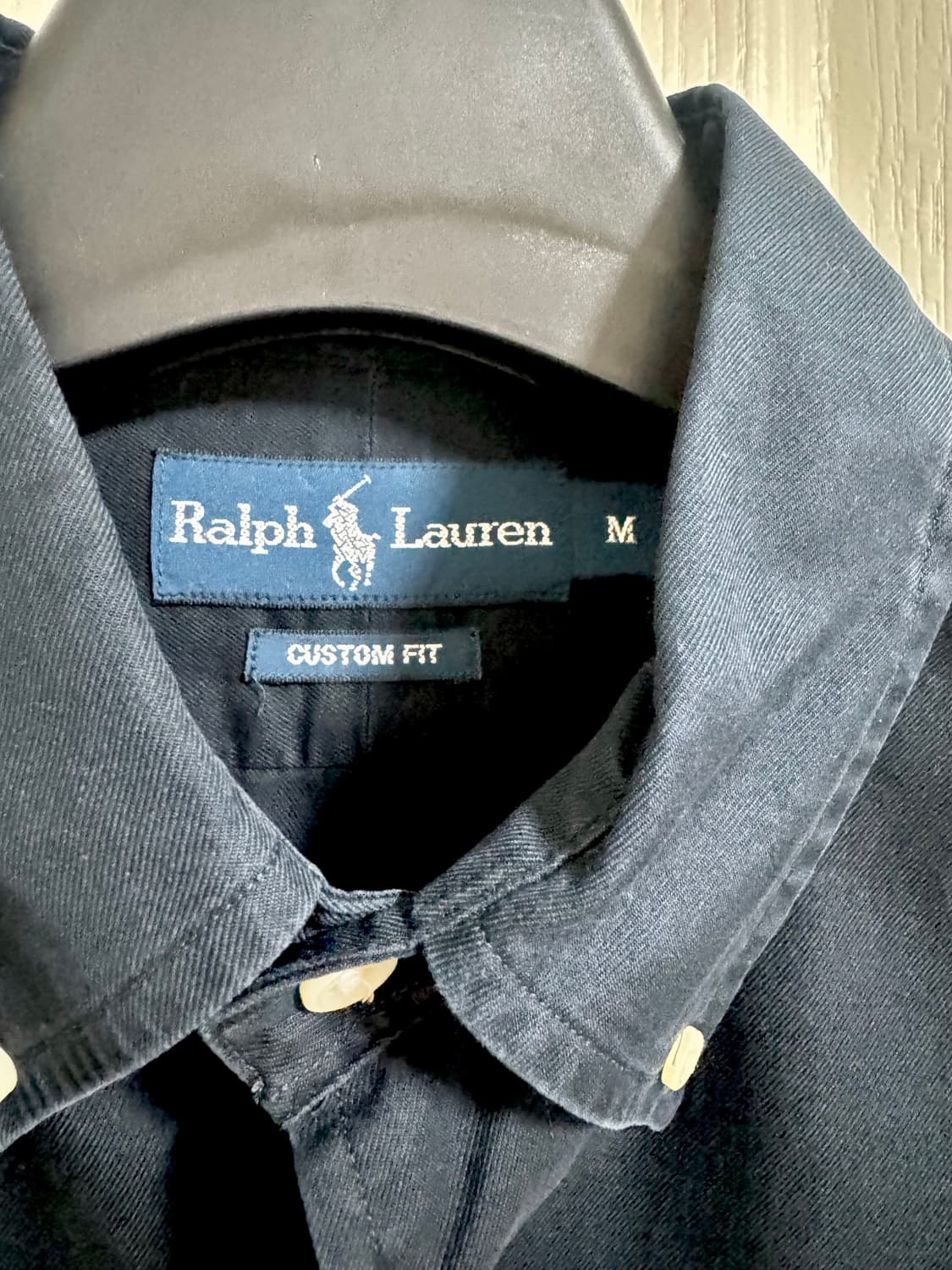 폴로 랄프로렌 다운버튼 네이비 커스텀핏 셔츠 M 상품이미지3