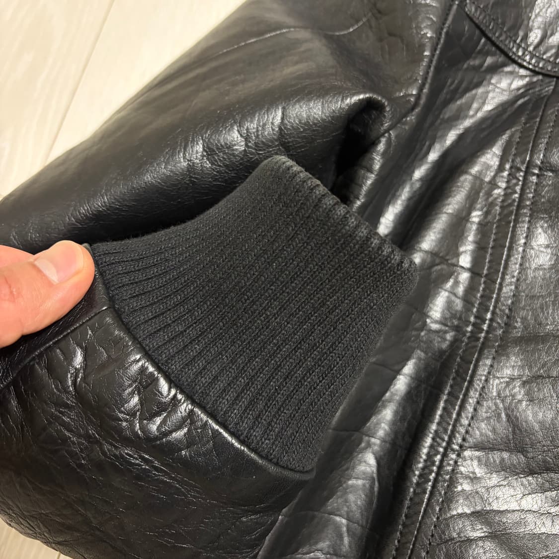 자라 버팔로 레더 자켓 (m) 상품이미지5