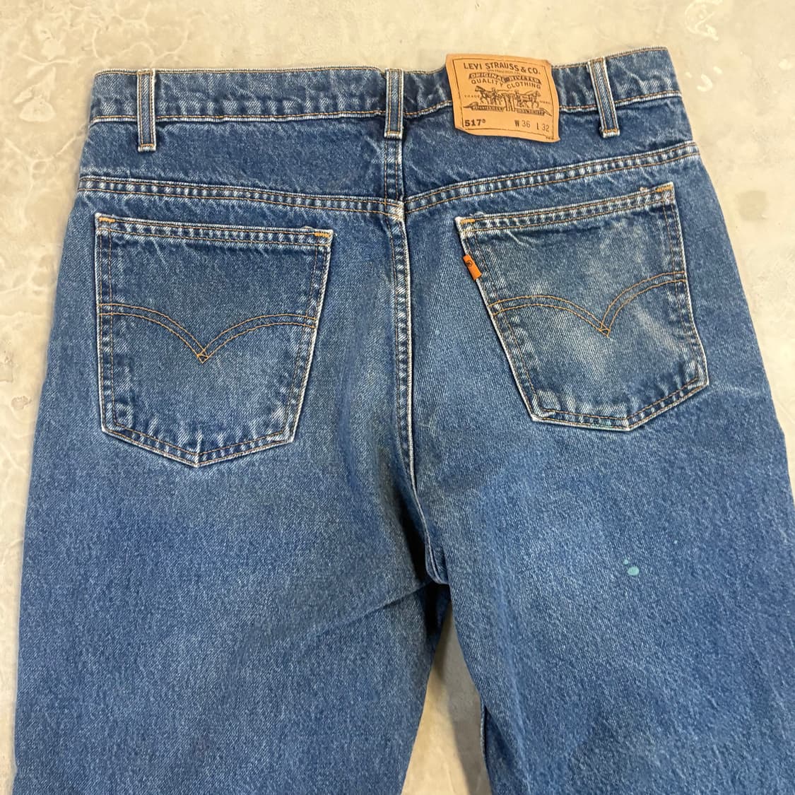[36/32] 90s USA🇺🇸 리바이스 517 오렌지탭 중청 데님 상품이미지6