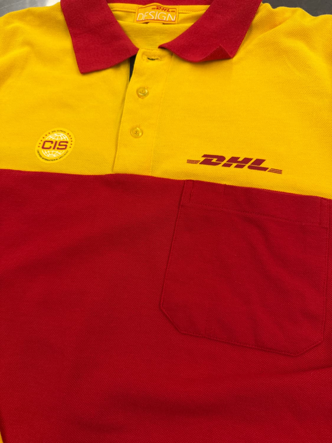 DHL 빈티지 y2k 올드스쿨 폴로 긴팔 카라티 M 상품이미지6