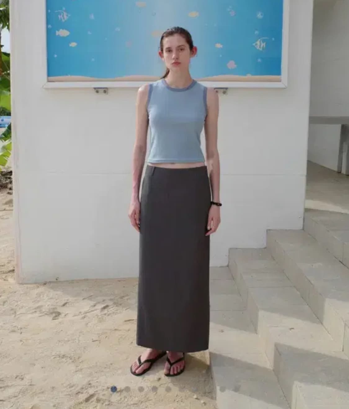 로우클래식 스트라이프 스커트 S 택 있는 새상품 상품이미지1