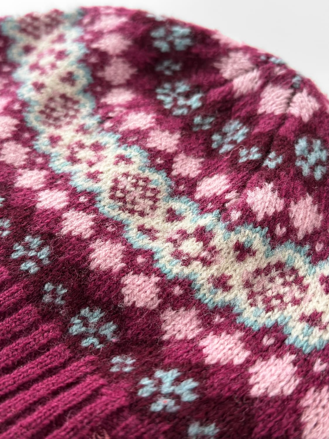 빈티지 버버리 런던 페어 아일 니트 비니 상품이미지6