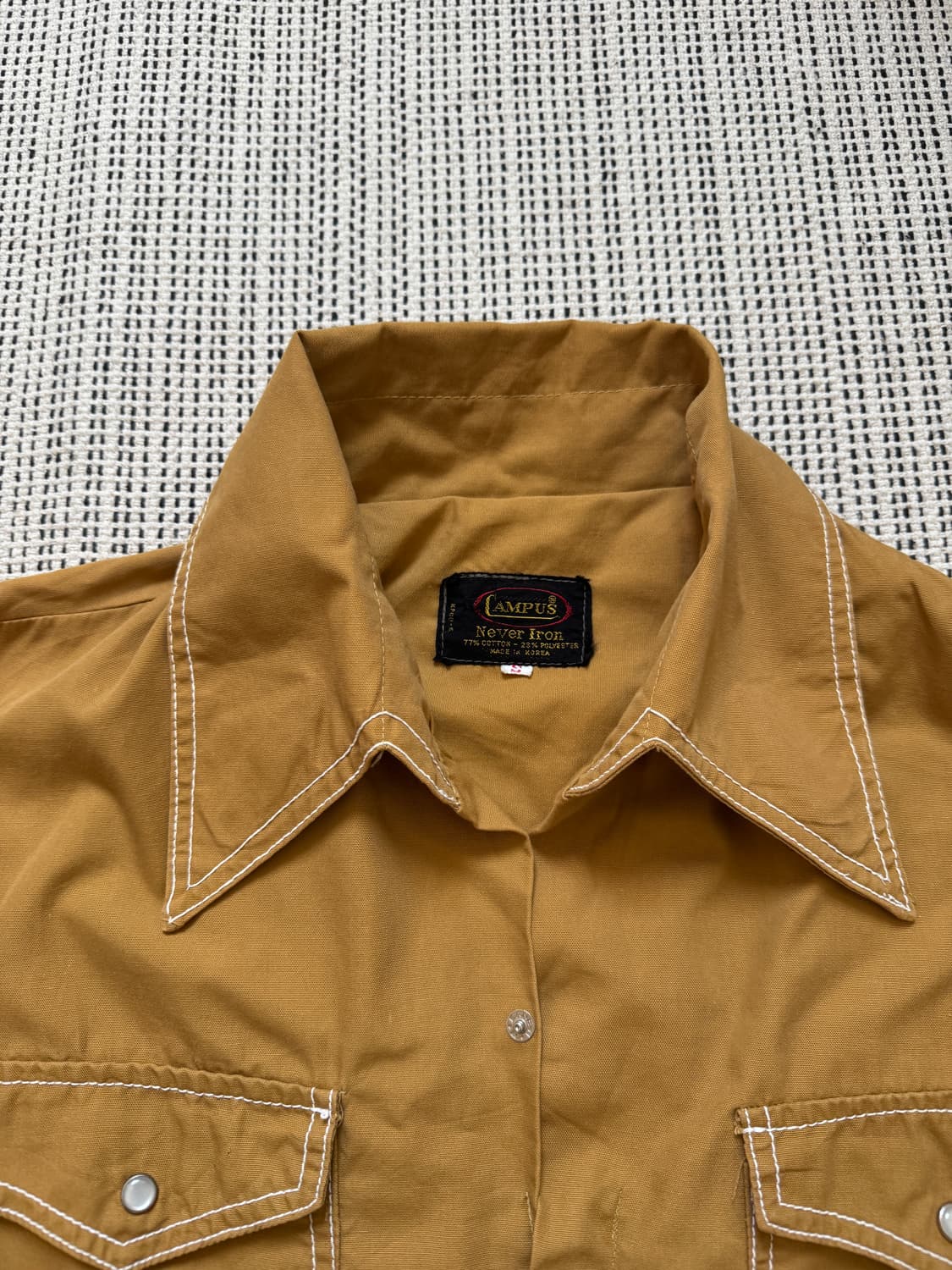 80s 빈티지 웨스턴 셔츠 오버롤 상품이미지3