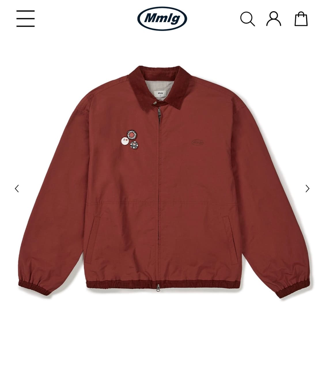 Mmlg 해링턴 점퍼 red(XL) 상품이미지3