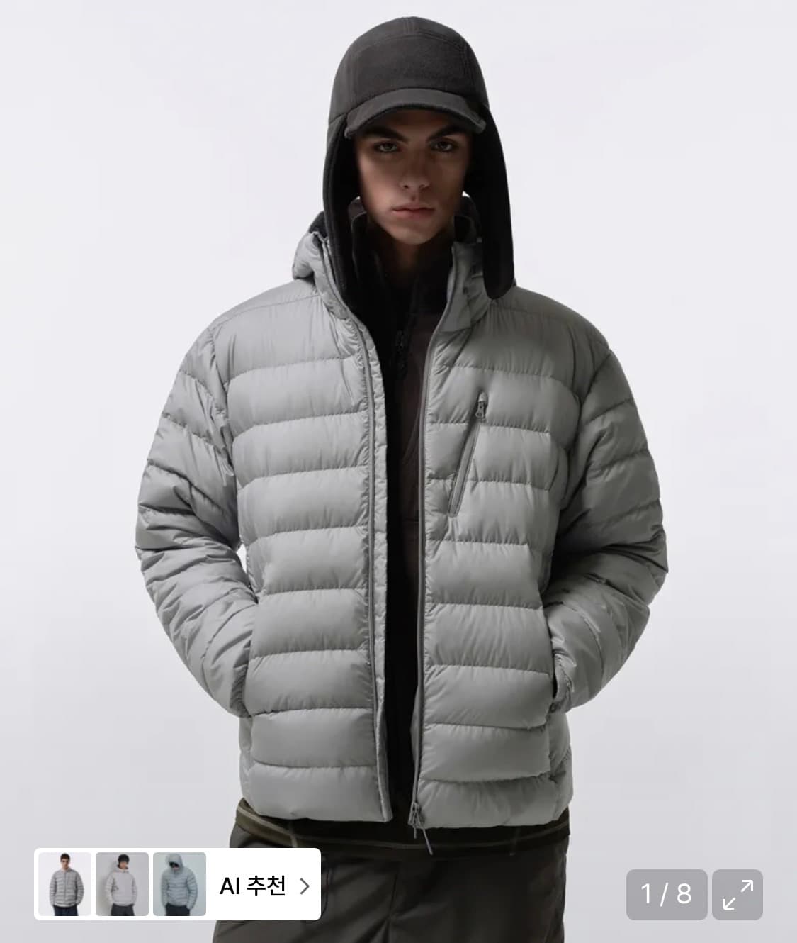 무신사 스탠다드 시티레저 라이트 후디드 경량패딩 상품이미지2