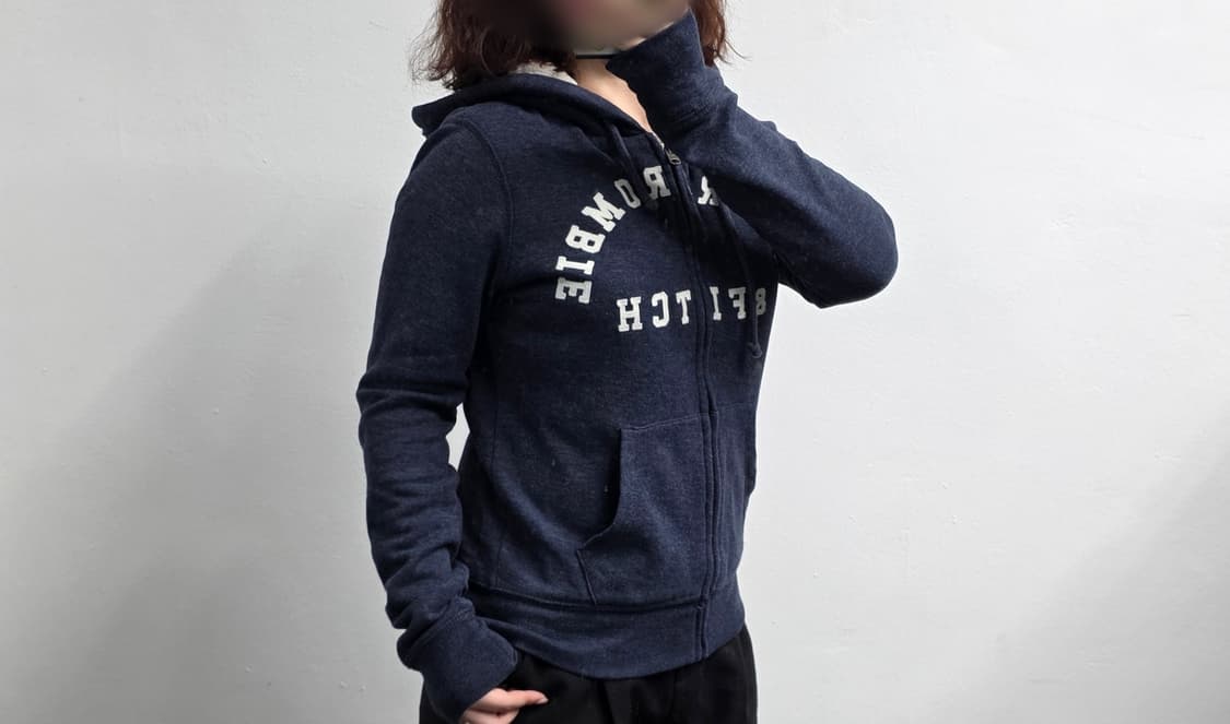 [프립]아베크롬비 양털 후드 집업 (네이비) 상품이미지2
