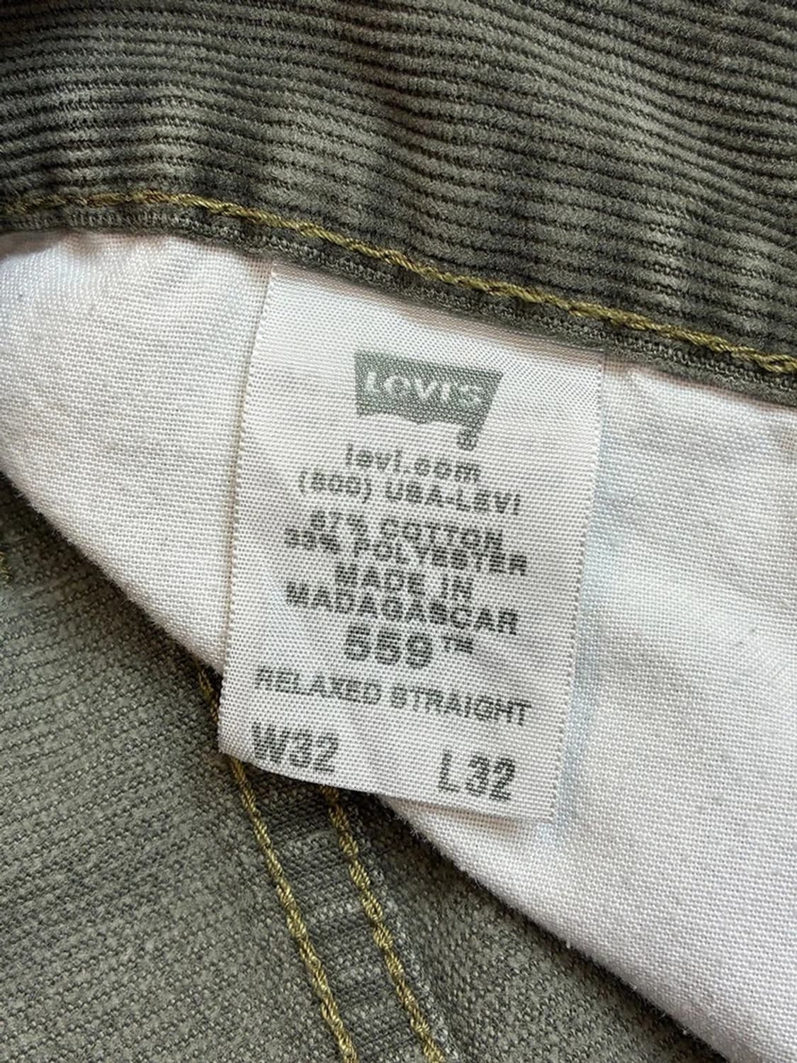 리바이스 00s 559 릴렉스드 스트레이트 코듀로이 팬츠 PN5272 상품이미지9