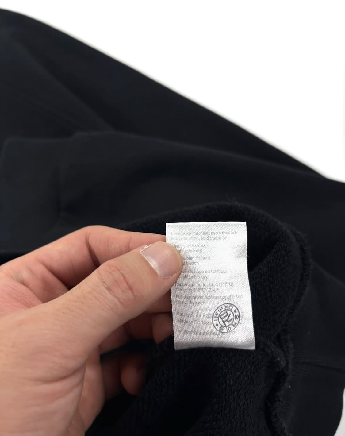  메종키츠네 신형 트리컬러 로고 블랙 맨투맨   상품이미지5