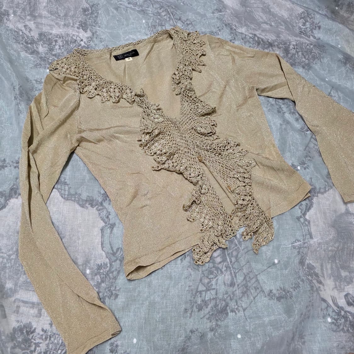 그런지 페어리 래빗 퍼 나시 Fur Sleeveless 가디건 세트 상품이미지7