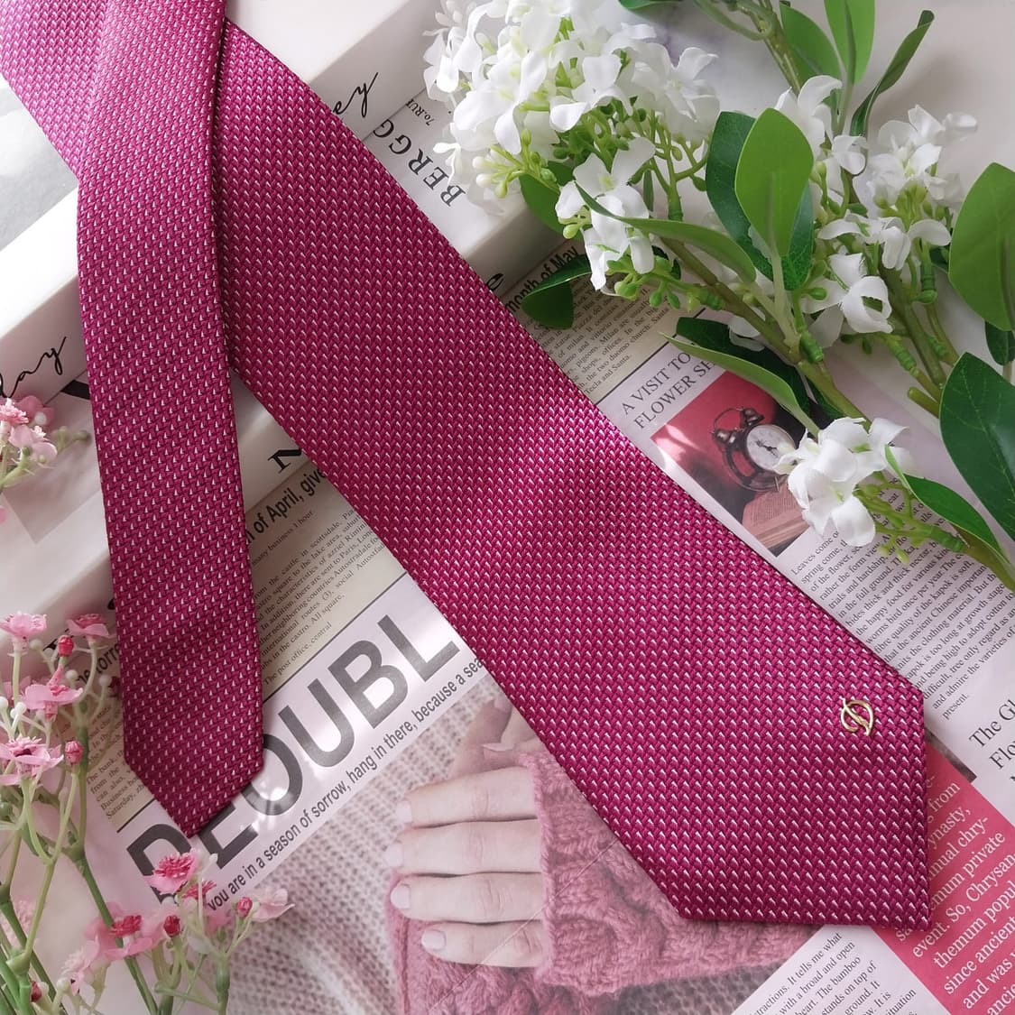 듀퐁 실크 와인 텍스처 넥타이 8.3cm A+등급 K2167
 상품이미지3